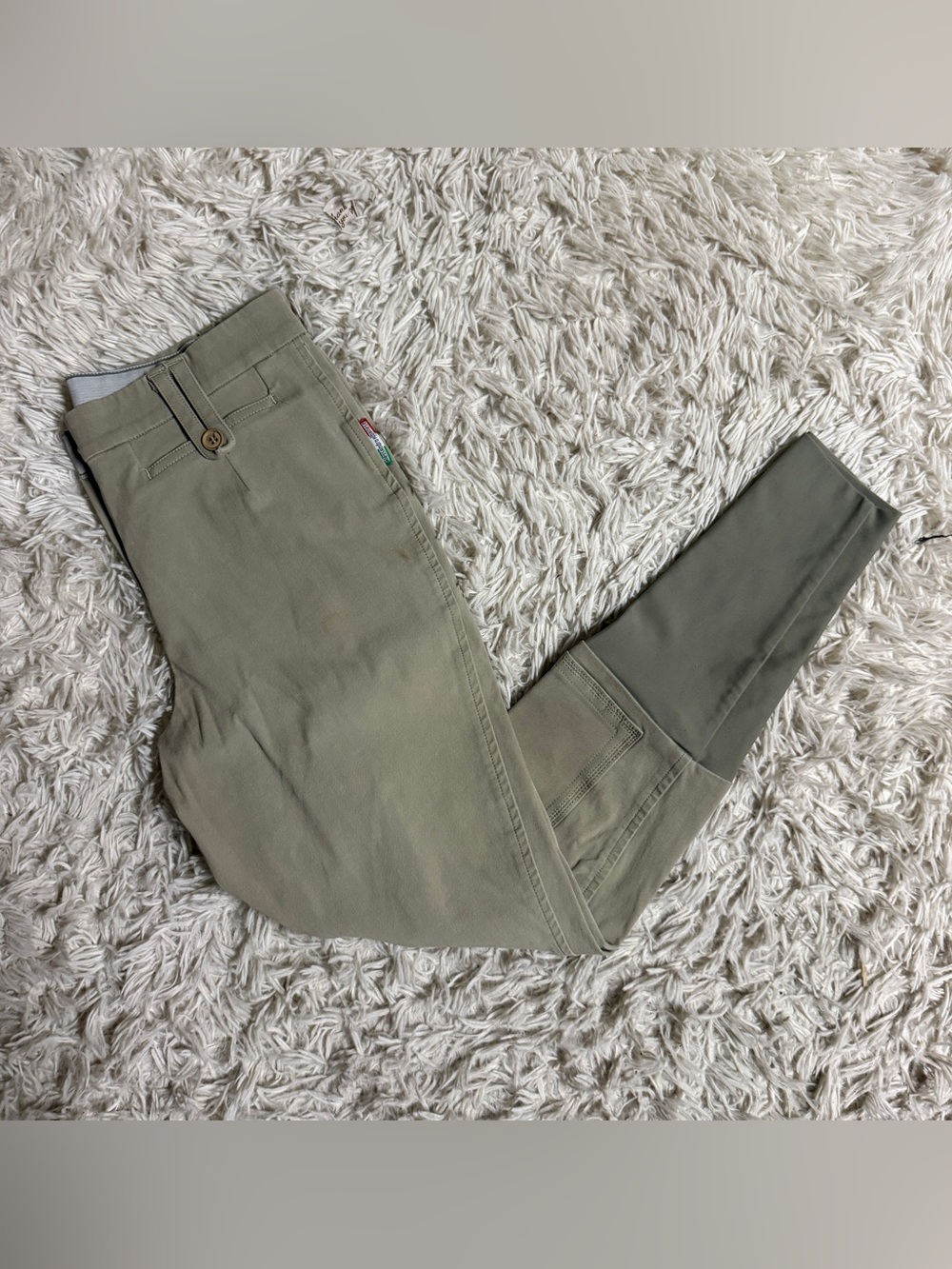 Women’s Size 42/28R Tan Alessandro Albanese Knee Patch Horseback Riding Breeches